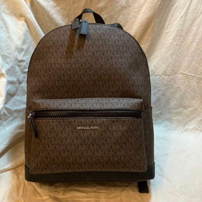 MICHAEL KORS MK Signature Brown All-Over Print Men's Unisex Backpack #QYJAQQ