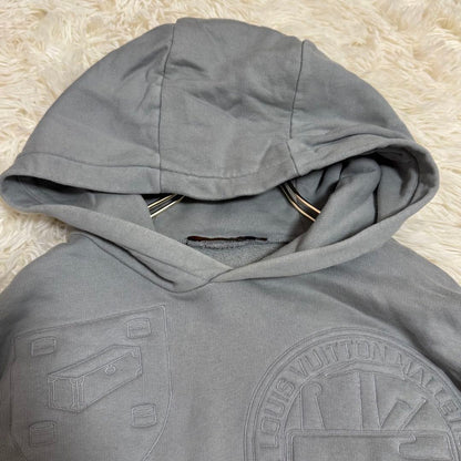 LOUIS VUITTON 3D Padded Embroidered Hoodie Gray Small #QY30N6