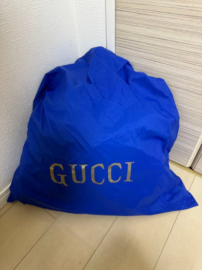 GUCCI GG Logo Canvas Backpack Blue #QY00B8