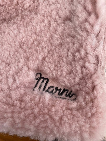 marni Fur Leather Combo Bag Pink Orange 2022AW #QY6FI1