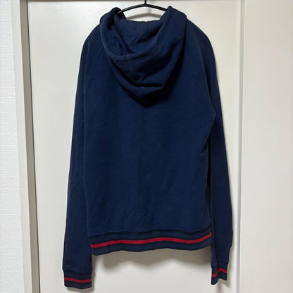 GUCCI Navy Full Zip Hoodie M #PF0FGW