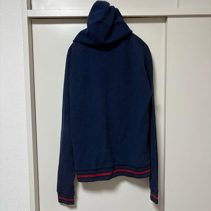 GUCCI Navy Full Zip Hoodie M #PF0FGW