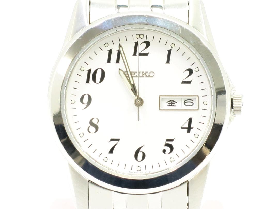 Seiko Men's Quartz Watch 7N43-0AM0 White Dial 18711414 #QYF0OK