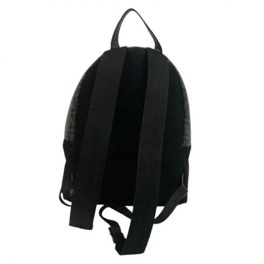 FENDI Diagonal 7VZ042 Backpack Black PVC Nylon #QY1Y1A