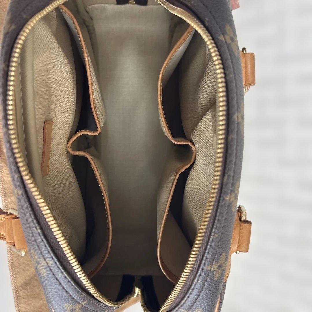 Louis Vuitton Trouville Monogram Dark Brown Handbag Lock Rare #QYDIXB