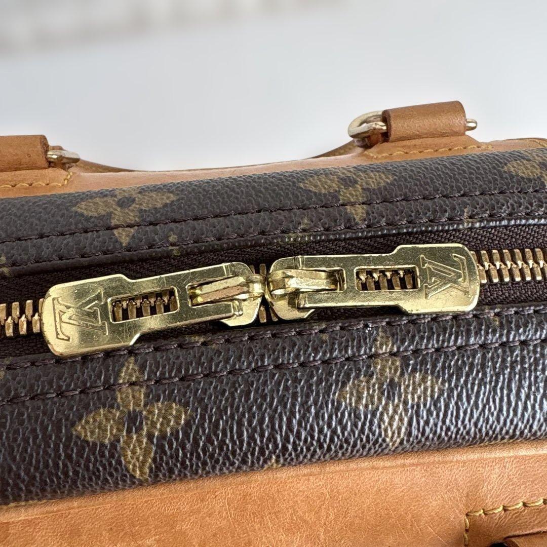 Louis Vuitton Trouville Monogram Dark Brown Handbag Lock Rare #QYDIXB