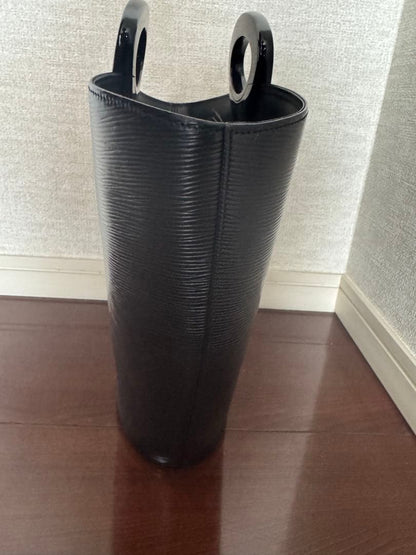 LOUIS VUITTON Epi Leather Black Handbag Logo Handle #QYEUVE