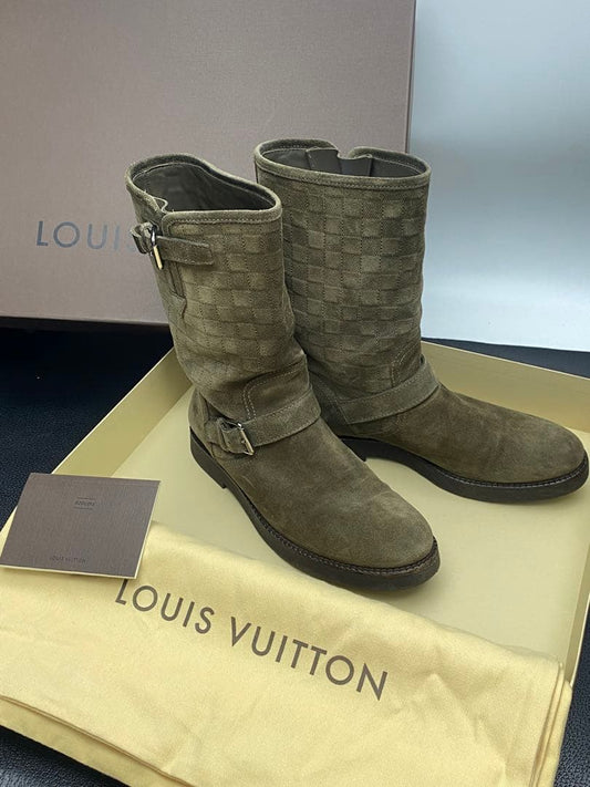 LOUIS VUITTON Damier Engineer Boots #QY7I5C