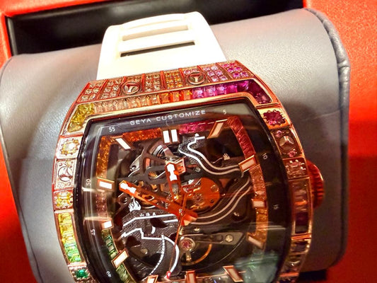 Rainbow Bucket CZ Diamond Crystal K18GP Watch (Not available in Japan) #QY7QXO
