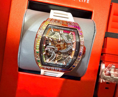Rainbow Bucket CZ Diamond Crystal K18GP Watch (Not available in Japan) #QY7QXO