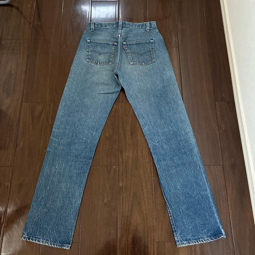 Levi's 501 80's Made in USA Black Canvas Inner Thigh Single Breasted #QY98WC