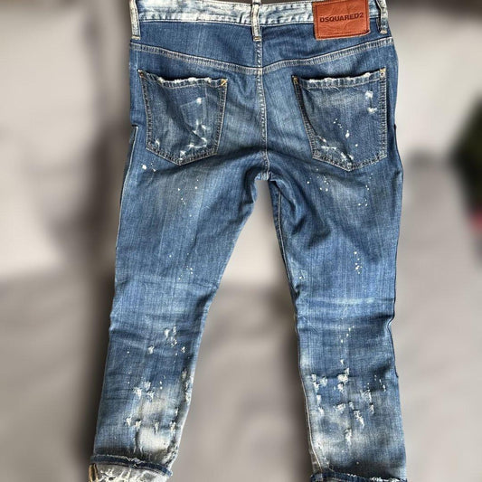 DSQUARED2 Destroyed Blue Denim #PC9WYM