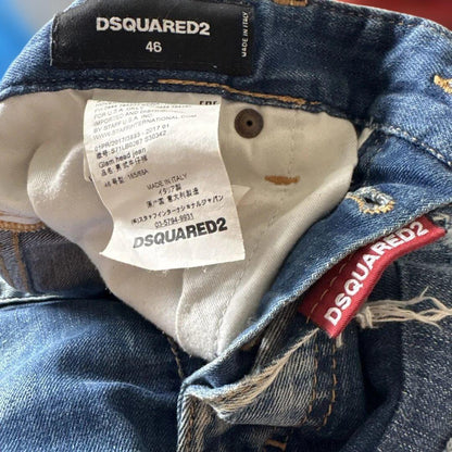 DSQUARED2 Destroyed Blue Denim #PC9WYM