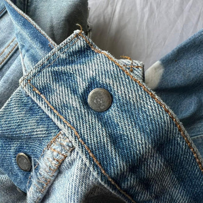 Vintage 70s-80s Levi's 501 late 66 button back 6 red selvedge #QY09D6