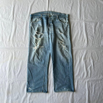 Vintage 70s-80s Levi's 501 late 66 button back 6 red selvedge #QY09D6