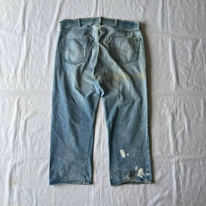 Vintage 70s-80s Levi's 501 late 66 button back 6 red selvedge #QY09D6