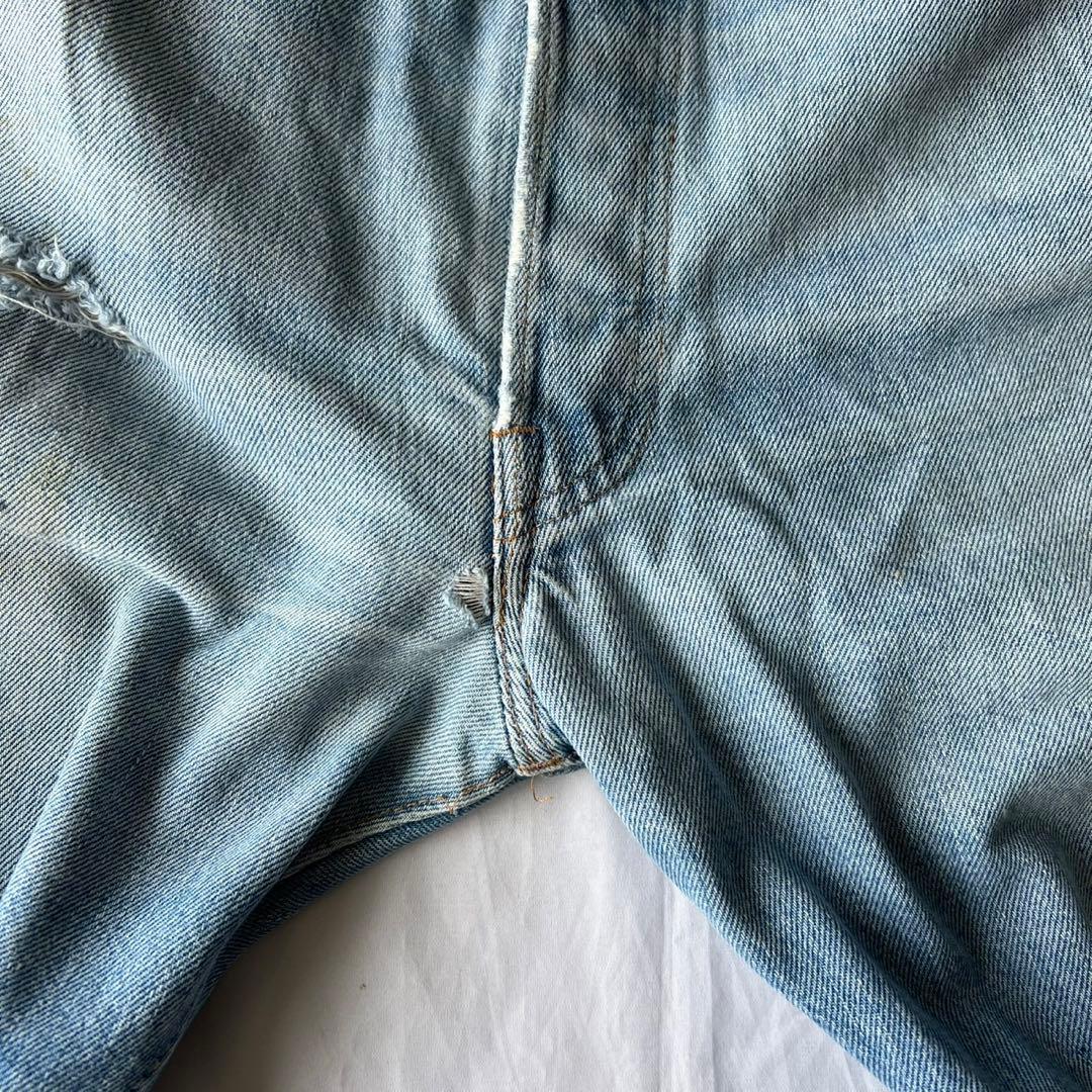 Vintage 70s-80s Levi's 501 late 66 button back 6 red selvedge #QY09D6