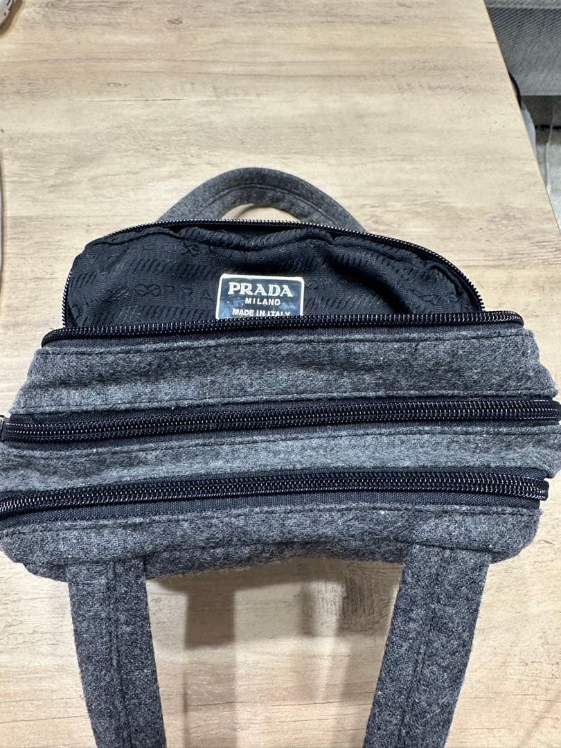 PRADA wool handbag, gray #QY3NJ6