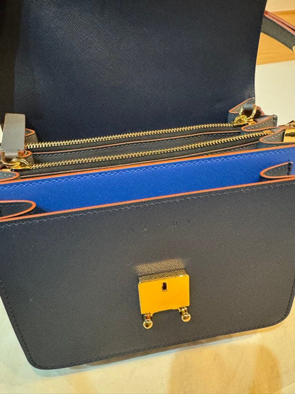 MARNI Trunk Bag M Navy Blue #QYC2HZ