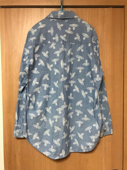 Vivienne Westwood orb pattern long sleeve shirt with brown tag #QYCNM7