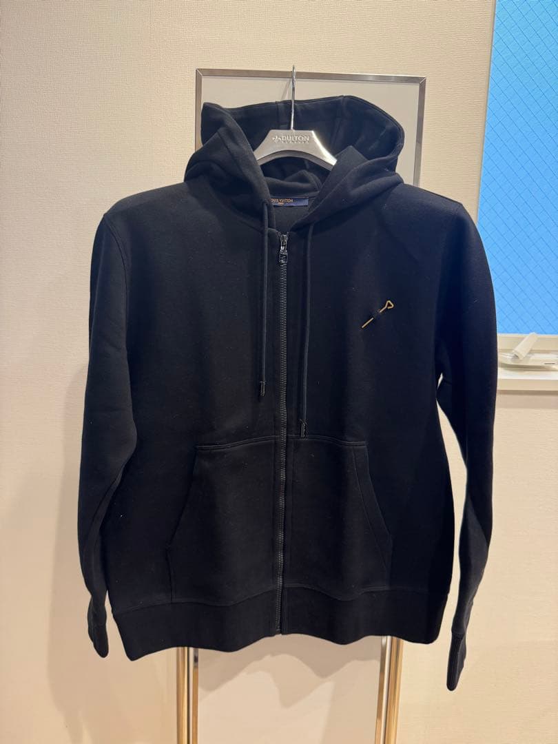 LOUIS VUITTON Double-Face Travel Hoodie Zip S Black #QY3FKD