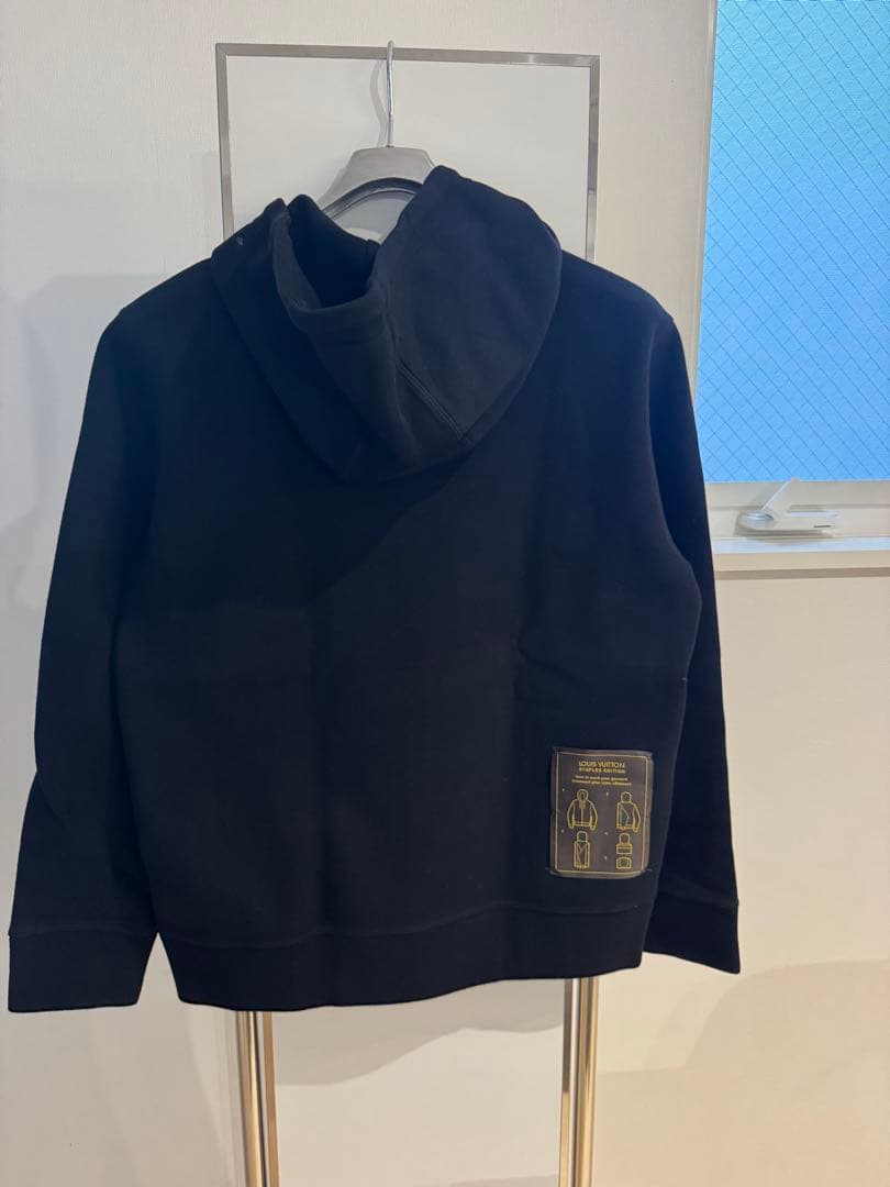 LOUIS VUITTON Double-Face Travel Hoodie Zip S Black #QY3FKD