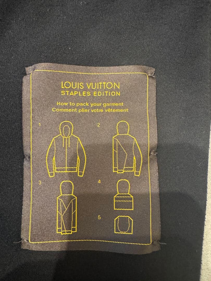 LOUIS VUITTON Double-Face Travel Hoodie Zip S Black #QY3FKD