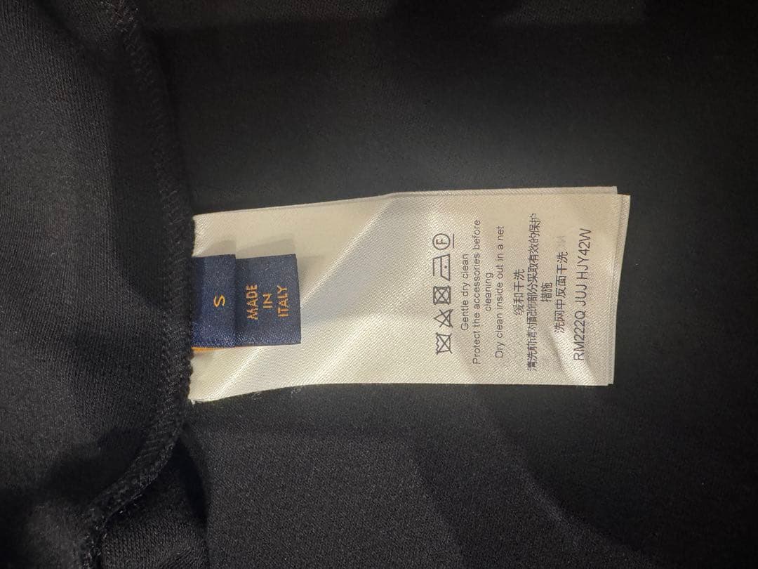 LOUIS VUITTON Double-Face Travel Hoodie Zip S Black #QY3FKD