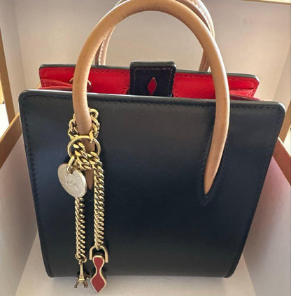 Christian Louboutin Paloma Nano Mini Bag Black Rare Hankyu Chain Strap #QY72RY