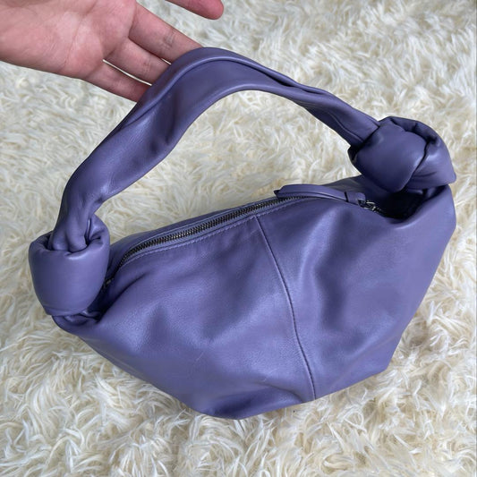 BOTTEGA VENETA Double Knot Bag Purple Leather W29 Dust Bag #QY4JP1