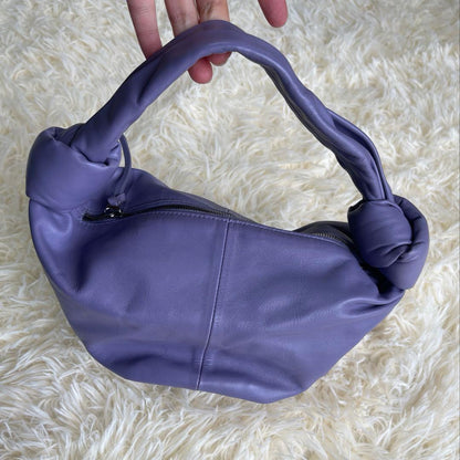BOTTEGA VENETA Double Knot Bag Purple Leather W29 Dust Bag #QY4JP1