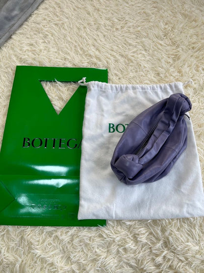 BOTTEGA VENETA Double Knot Bag Purple Leather W29 Dust Bag #QY4JP1
