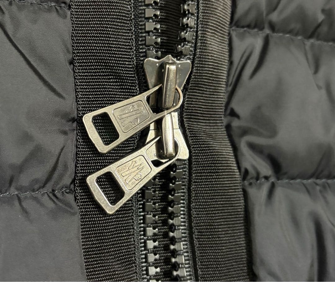 Moncler Down Knit Parka, Black, Size L #QY90HB
