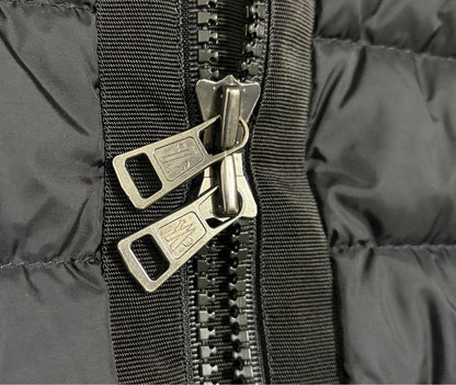 Moncler Down Knit Parka, Black, Size L #QY90HB