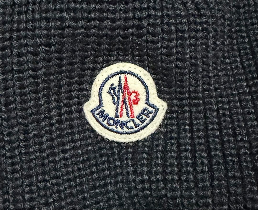 Moncler Down Knit Parka, Black, Size L #QY90HB