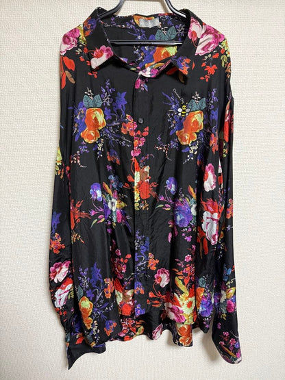 Christian Dior floral print long-sleeved silk shirt #QYBSI3