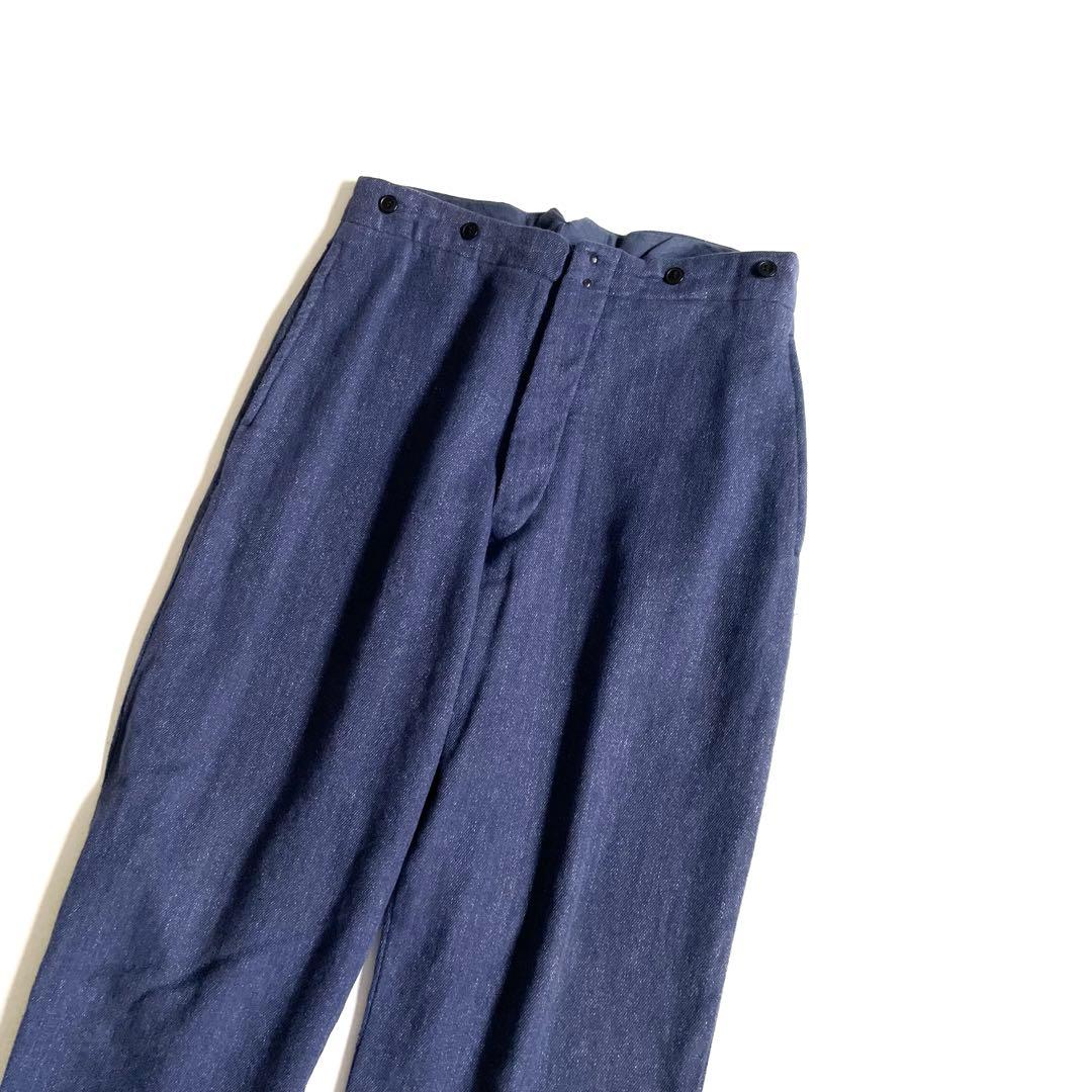 4688 Komori Wide Pants French Blue Back Strap Pants #QOHTDU