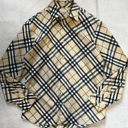 Current Burberry checked long-sleeved shirt #PGGQ6I