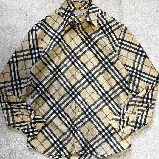 Current Burberry checked long-sleeved shirt #PGGQ6I