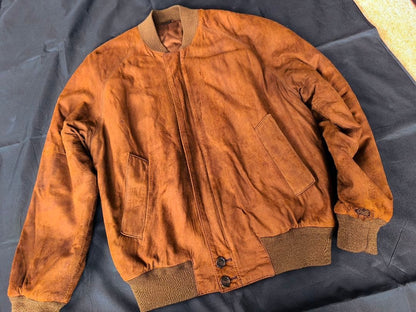 Leather winter jacket, beautiful brown #PF9VQF