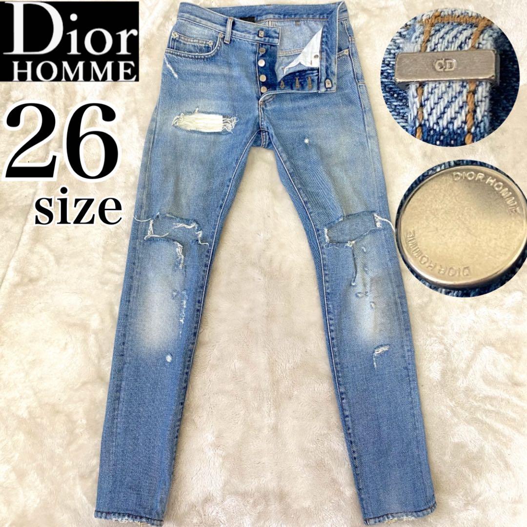 DIOR HOMME Distressed Jeans Denim Distressed Denim #QYGRA3