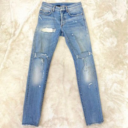 DIOR HOMME Distressed Jeans Denim Distressed Denim #QYGRA3