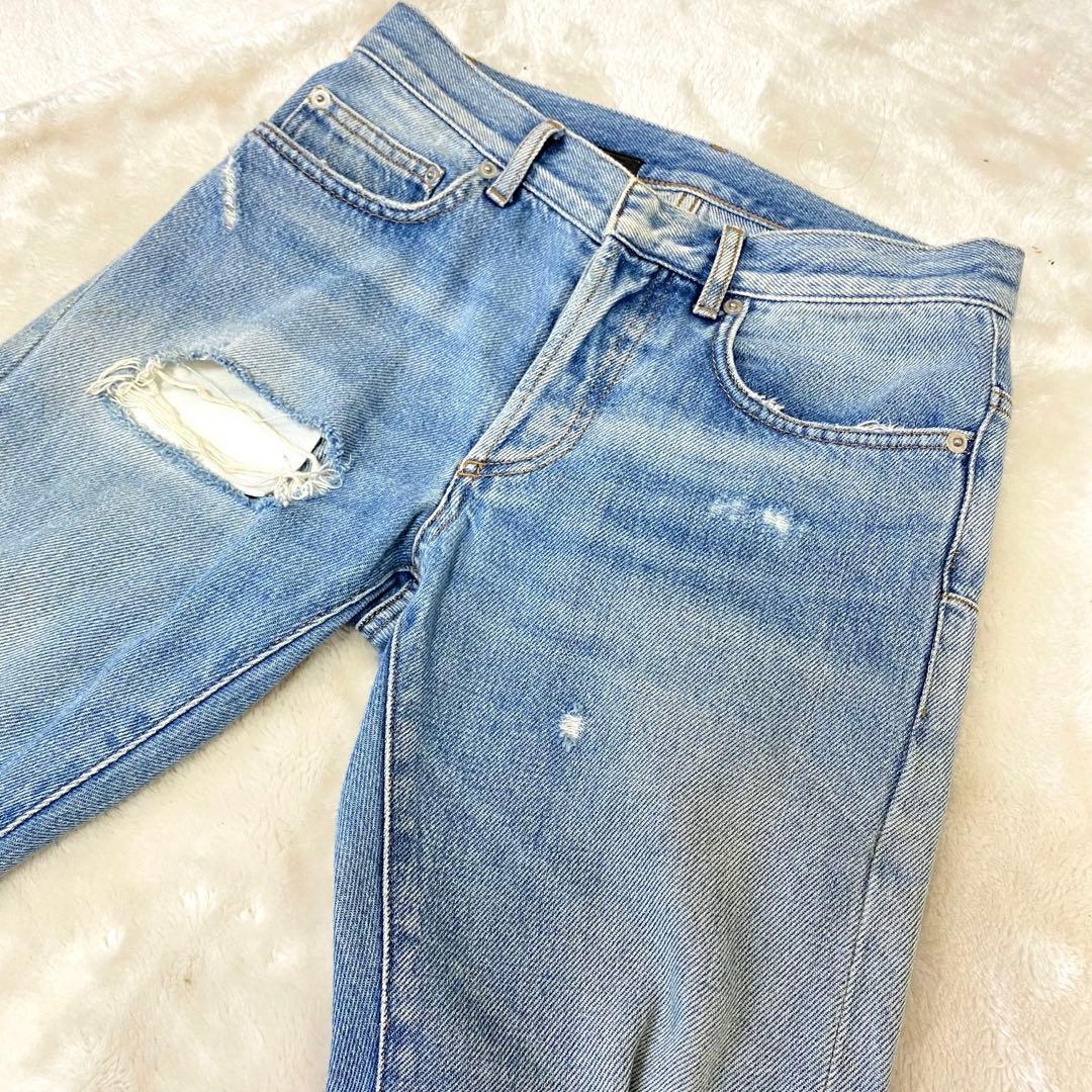 DIOR HOMME Distressed Jeans Denim Distressed Denim #QYGRA3