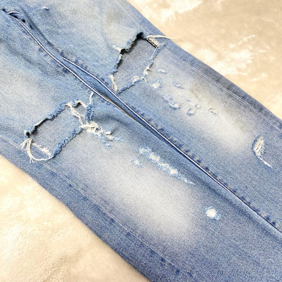 DIOR HOMME Distressed Jeans Denim Distressed Denim #QYGRA3