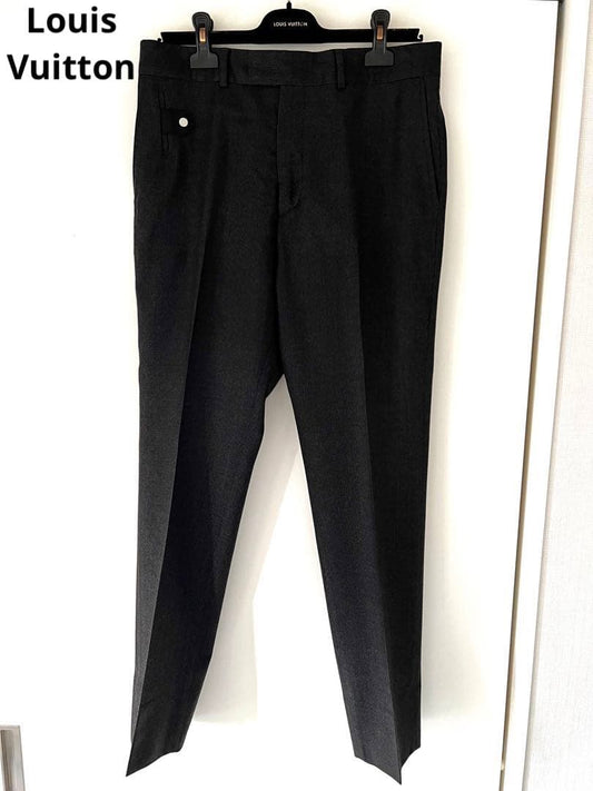 LOUIS VUITTON Men's Pants and Slacks, Size 42, Gray Wool #QY309N