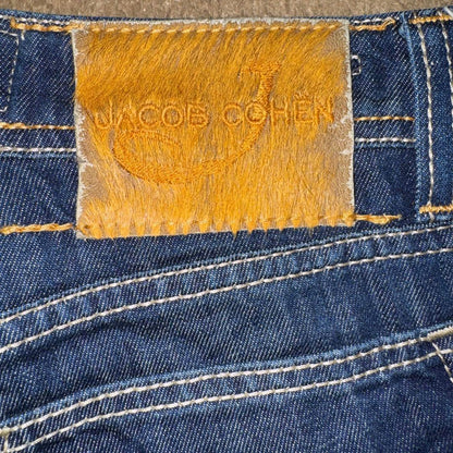 Jacob Cohen Straight Denim Pants, Made in Italy #PC44LL