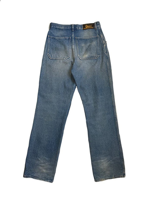 Gucci Eco-Wash Organic Straight Denim, Size 28 #PCIG0L