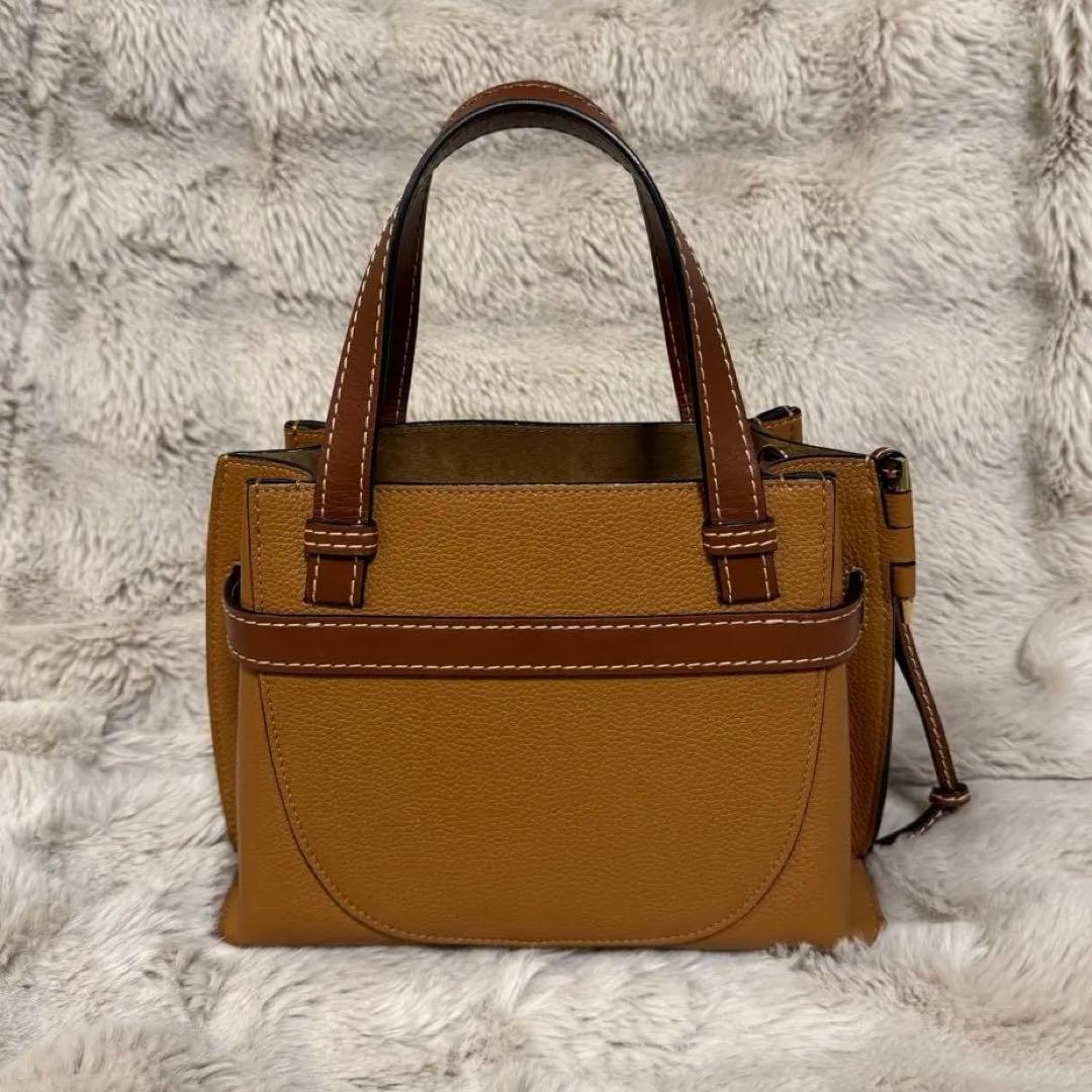 Loewe Gate Top Handle Mini Brown Soft Grain Calf Bag #QYF8B6
