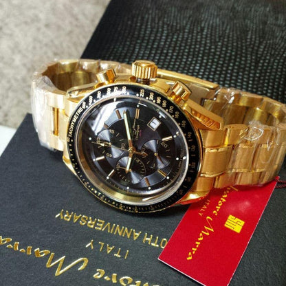 Gold IP Multi-Function Chronograph 100M Water Resistant Limited Men Watc #QY5TIR