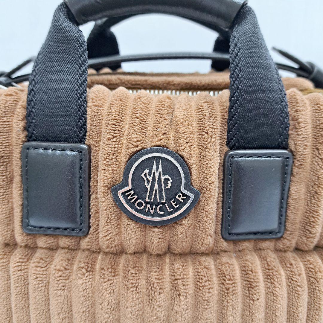 MONCLER Caradoc Mini Corduroy Handbag, Brown #QY4XUQ